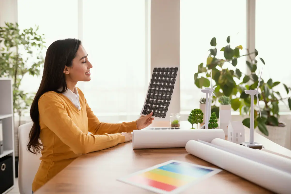 Solar energy expert providing rooftop solar installation and maintenance support